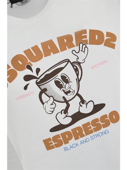 T-shirt in cotone con stampa Espresso DSQUARED2 | S74GD1452 D20020100